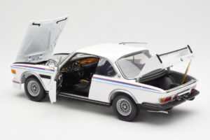 BMW 3.0 CSL E9 Cu Set Spoiler Alb Minichamps 1:18 180029021 Metal - imaginea 5 din 8