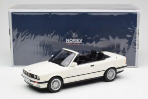 BMW 325i E30 Cabriolet Alpine Alb Norev 1:18 183213 Metal - imaginea 6 din 6