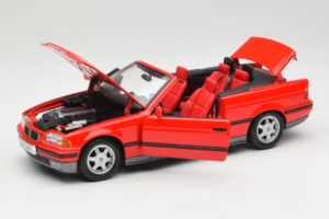 BMW 325i E36 Cabriolet Roșu Maisto 1:18 50229 Metal - imaginea 2 din 8