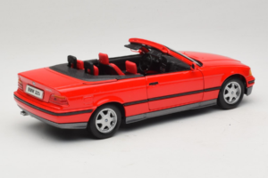 BMW 325i E36 Cabriolet Roșu Maisto 1:18 50229 Metal - imaginea 3 din 8
