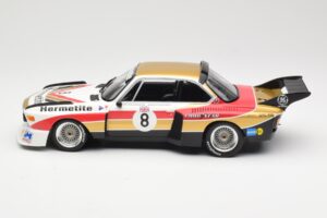 BMW 3.5 CSL E9 Hermetite #8 J. Fitzpatrick / T. Walkinshaw 1000 km Nurburgring 1976 Minichamps 1:18 155762608 Metal - imaginea 3 din 6