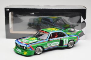 BMW 3.5 CSL E9 Schnitzer #10 D. Quester / R. Peterson 6 Hours Watkins Glen 1976 Minichamps 1:18 155762610 Metal - imaginea 6 din 6