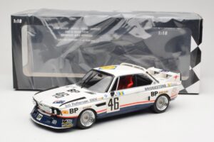 BMW 3.5 CSL E9 #46 Team Brock P. Brock / F. Muir / J. Aubriet 24 Hours of Le Mans 1976 Minichamps 1:18 153762646 Metal - imaginea 6 din 6