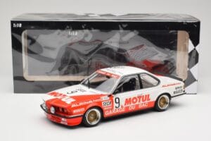 BMW 635 CSi E24 #9 Hollinger / P. Giroix Garage du Bac 24 Hours of Spa 1984 Minichamps 1:18 155842509 Metal - imaginea 6 din 6