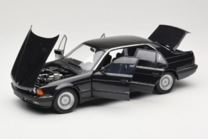 BMW 730i E32 Black Metallic Minichamps 1:18 100023002 Metal - imaginea 2 din 8
