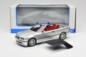 BMW Alpina B3 E36 3.2 Cabriolet Arctic Silver MCG 1:18 MCG18322 Metal - imaginea 8 din 8