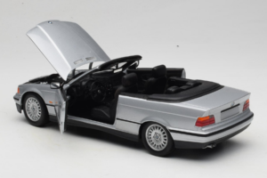 BMW 3 Series E36 Cabriolet Argintiu UT Models 1:18 BMW008 Metal - imaginea 5 din 8