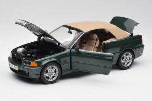 BMW 3 E46 Cabriolet Verde Kyosho 1:18 80430009757 Metal - imaginea 2 din 8