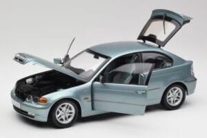 BMW 325Ti E46 Compact Albastru Deschis Metalizat Kyosho 1:18 80430024439 Metal - imaginea 2 din 8