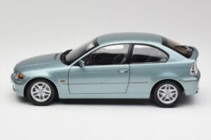 BMW 325Ti E46 Compact Albastru Deschis Metalizat Kyosho 1:18 80430024439 Metal - imaginea 4 din 8