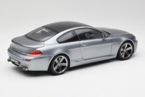 BMW M6 E63 Silver Gri Kyosho 1:18 08703GR Metal - imaginea 3 din 8