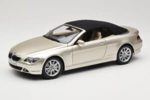 BMW 6 Series E64 Cabriolet Mineral Silver Metallic Kyosho 1:18 80430153437 Metal - imaginea 3 din 9