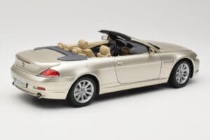 BMW 6 Series E64 Cabriolet Mineral Silver Metallic Kyosho 1:18 80430153437 Metal - imaginea 4 din 9