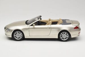 BMW 6 Series E64 Cabriolet Mineral Silver Metallic Kyosho 1:18 80430153437 Metal - imaginea 5 din 9