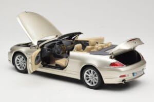 BMW 6 Series E64 Cabriolet Mineral Silver Metallic Kyosho 1:18 80430153437 Metal - imaginea 6 din 9