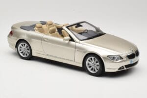 BMW 6 Series E64 Cabriolet Mineral Silver Metallic Kyosho 1:18 80430153437 Metal - imaginea 7 din 9