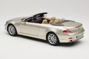 BMW 6 Series E64 Cabriolet Mineral Silver Metallic Kyosho 1:18 80430153437 Metal - imaginea 8 din 9