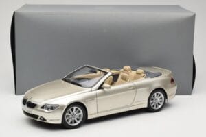 BMW 6 Series E64 Cabriolet Mineral Silver Metallic Kyosho 1:18 80430153437 Metal - imaginea 9 din 9