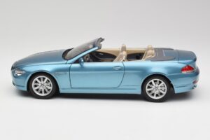 BMW 6 E64 Cabriolet Albastru Deschis Kyosho 1:18 80430153440 Metal - imaginea 4 din 8