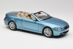 BMW 6 E64 Cabriolet Albastru Deschis Kyosho 1:18 80430153440 Metal - imaginea 6 din 8