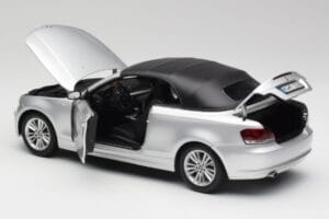 BMW 135i E88 Cabriolet Titan Argintiu Kyosho 1:18 80430427021 Metal - imaginea 5 din 8