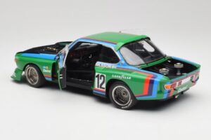 BMW 3.5 CSL E9 Gruppe 5 #12 H. Quester / G. Nilsson Zeltweg Winner 1976 Minichamps 1:18 180762012 Metal - imaginea 5 din 8