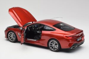 BMW M850i G15 Portocaliu Metalizat Norev 1:18 183285 Metal - imaginea 5 din 8