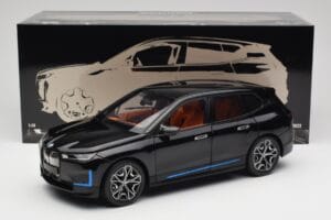 BMW iX Sapphire Black Minichamps 1:18 110023101 Metal - imaginea 8 din 8