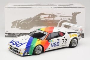 BMW M1 #72 BMW France Zol Auto B. Rousselot / J. Servanin 24 Hours of Le Mans 1981 Minichamps 1:18 180812972 Metal - imaginea 2 din 8