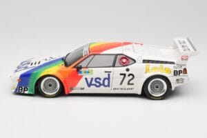 BMW M1 #72 BMW France Zol Auto B. Rousselot / J. Servanin 24 Hours of Le Mans 1981 Minichamps 1:18 180812972 Metal - imaginea 4 din 8