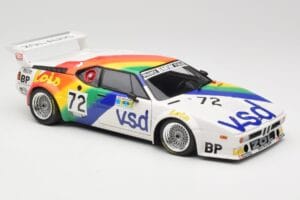 BMW M1 #72 BMW France Zol Auto B. Rousselot / J. Servanin 24 Hours of Le Mans 1981 Minichamps 1:18 180812972 Metal - imaginea 6 din 8