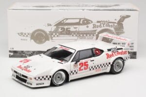 BMW M1 #25 Red Lobster D. Cowart / K. Miller LA Times GP Riverside 1981 Minichamps 1:18 180812925 Metal - imaginea 8 din 8