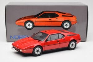 BMW M1 Roșu Norev 1:18 183220 Metal - imaginea 8 din 8