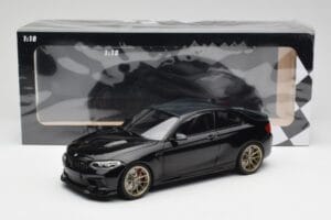 BMW M2 CS F87 Negru Metalizat Cu Jante Aurii Minichamps 1:18 155021021 Metal - imaginea 6 din 6