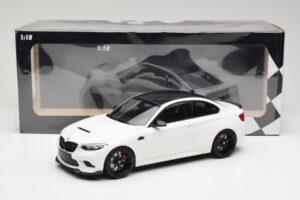 BMW M2 CS F87 Alb cu jante negre Minichamps 1:18 155021025 Metal - imaginea 6 din 6