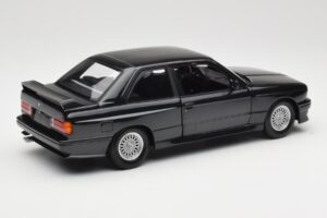 BMW M3 E30 Black Metallic Minichamps 1:18 180020306 Metal - imaginea 3 din 8