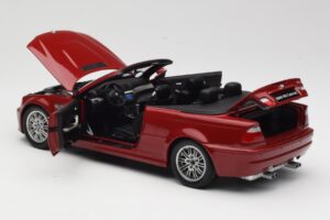 BMW M3 E46 Cabriolet Roșu Kyosho 1:18 08505R Metal - imaginea 5 din 8