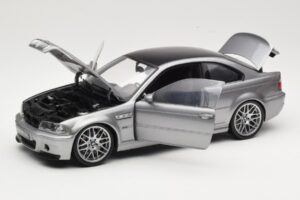 BMW M3 E46 CSL Argintiu Kyosho 1:18 08506S Metal - imaginea 2 din 8