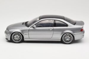 BMW M3 E46 CSL Argintiu Kyosho 1:18 08506S Metal - imaginea 4 din 8