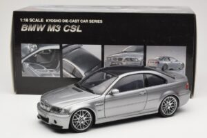BMW M3 E46 CSL Argintiu Kyosho 1:18 08506S Metal - imaginea 8 din 8