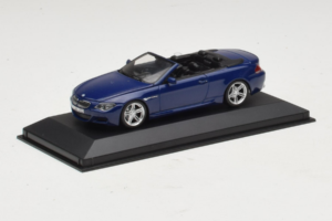 BMW M6 E64 Cabriolet Blue Metallic Minichamps 1:43 BMW017 Metal - imaginea 2 din 4