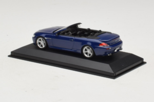 BMW M6 E64 Cabriolet Blue Metallic Minichamps 1:43 BMW017 Metal - imaginea 3 din 4