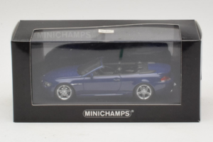 BMW M6 E64 Cabriolet Blue Metallic Minichamps 1:43 BMW017 Metal - imaginea 4 din 4