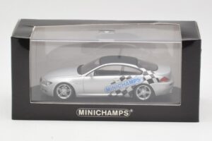 BMW M6 E63 IAA Frankfurt Argintiu Minichamps 1:43 M6001 Metal - imaginea 4 din 4