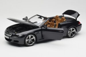 BMW M6 E64 Cabriolet Sapphire Black Kyosho 1:18 80430417424 Metal - imaginea 2 din 9
