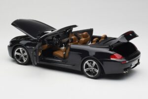BMW M6 E64 Cabriolet Sapphire Black Kyosho 1:18 80430417424 Metal - imaginea 6 din 9