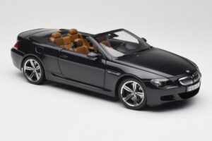 BMW M6 E64 Cabriolet Sapphire Black Kyosho 1:18 80430417424 Metal - imaginea 7 din 9