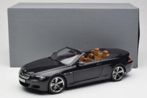 BMW M6 E64 Cabriolet Sapphire Black Kyosho 1:18 80430417424 Metal - imaginea 9 din 9