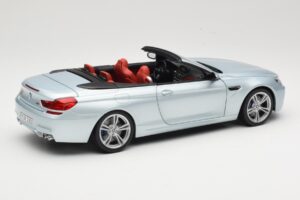 BMW M6 F12 Cabriolet Silverstone Silver Paragon 1:18 8043225656 Metal - imaginea 3 din 8