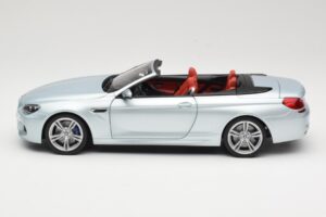 BMW M6 F12 Cabriolet Silverstone Silver Paragon 1:18 8043225656 Metal - imaginea 4 din 8